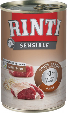 detail RINTI Sensible jahňa+ryža, 400 g