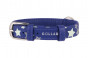 náhľad COLLAR Kožený obojok s hviezdami Glamour, 27-36cm/15mm, fialová
