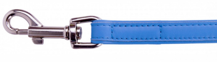 detail COLLAR Kožené vodítko Glamour, 122cm/25mm, modrá