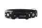 náhľad COLLAR Kožený obojok s hviezdami Glamour, 30-39cm/20mm, čierna