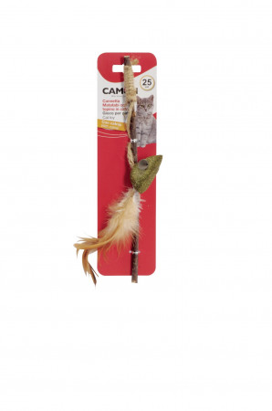 detail CAMON Hračka cat rybársky prút s myškou, 25cm